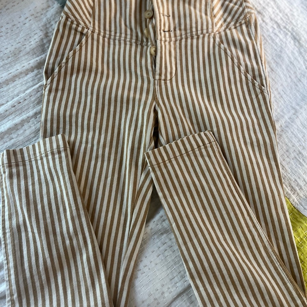 Free People High Waist Buttoned Striped Size 0 Pants